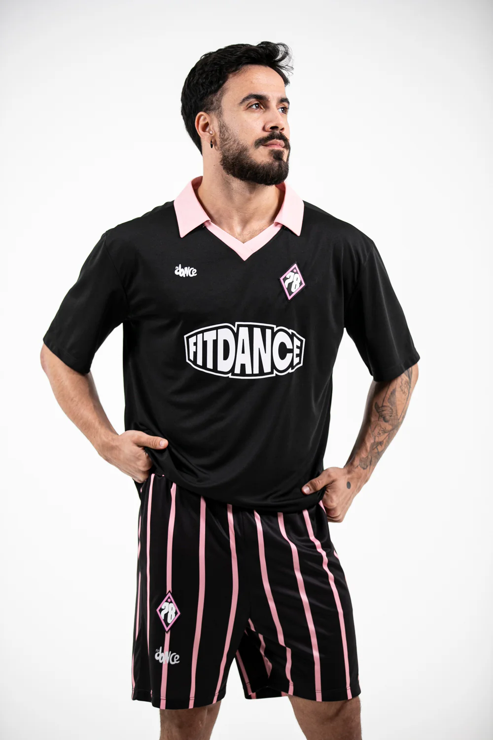 BERMUDA LISTRA FITDANCE SPORT PRETO - Image 5