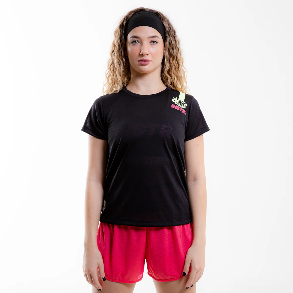 CAMISETA LISTRA FITDANCE INSTRUCTOR PRETO EST AMARELO - Image 10
