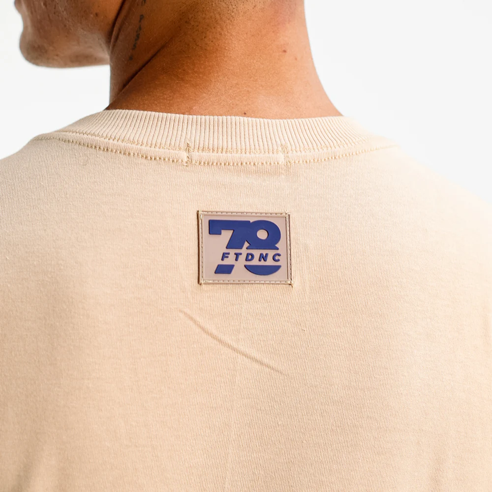 CAMISETA OVERSIZED MALHÃO FTDNC BEGE - Image 3